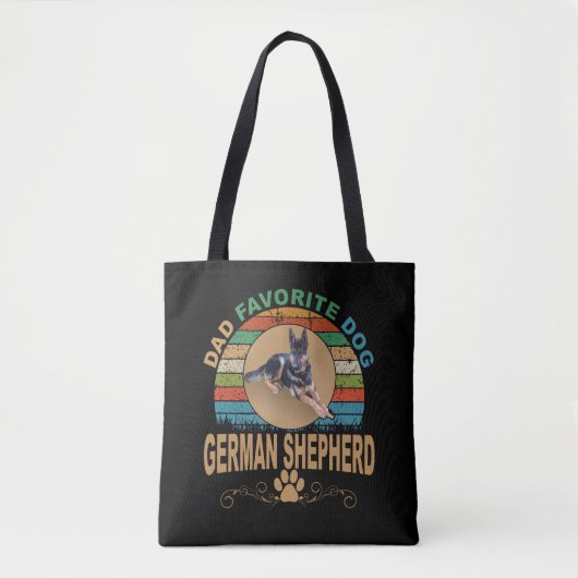 8 Vater Lieblingshund Deutscher Hirte Tasche (Vorderseite)