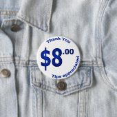 $8 Verkaufs-Knopf Button (Beispiel)