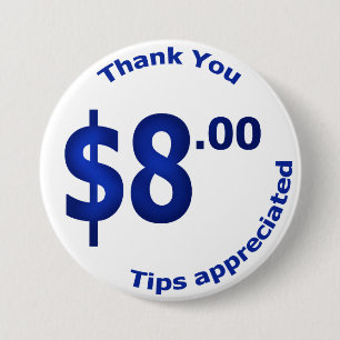 $8 Verkaufs-Knopf Button