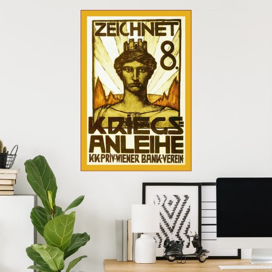 8 ~ Vintager Weltkrieg Poster (Heimbüro)