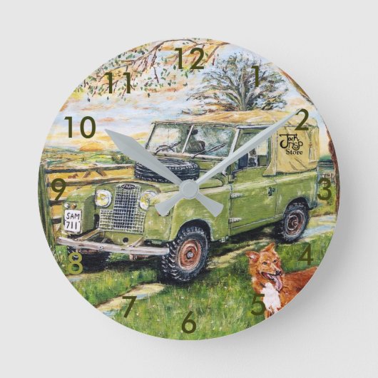 8" Wall Clock "FARM" Design Runde Wanduhr (Vorderseite)