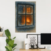 8. Winter, Hearth Glow, saisonale Printwerbung Poster (Heimbüro)