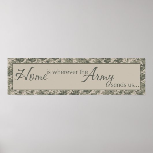 8"x30" Wall Art Decora Zuhause: Hier sendet uns AR Poster (Vorne)