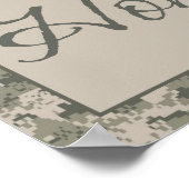 8"x30" Zuhause: Hier sendet uns ARMY Wall Art Deco Poster (Ecke)