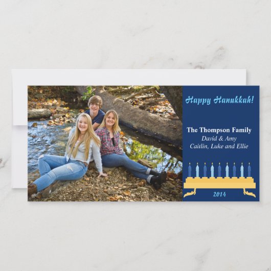 8"x4" Hanukkah Photocard Feiertagskarte (Vorderseite)