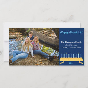 8"x4" Hanukkah Photocard Feiertagskarte