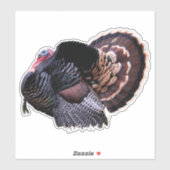 8"x8" Wilde Türkei Aufkleber (Blatt)