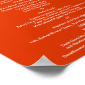 8 x 10 Abendmenü am Tisch für das Framing Poster (Ecke)