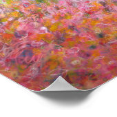 8 x 10 Abstrakt Türkis, Rosa, grüne Malerei Poster (Ecke)