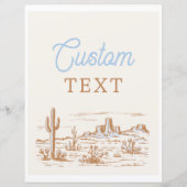 8 x 10 Benutzerdefiniertes Western-Zeichen (Vorderseite)