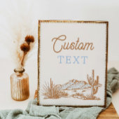 8 x 10 Benutzerdefiniertes Western-Zeichen