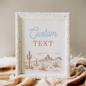 8 x 10 Benutzerdefiniertes Western-Zeichen