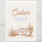 8 x 10 Benutzerdefiniertes Western-Zeichen (Vorderseite)