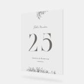 8 x 10 Botanische Hochzeit Tischnummer Acrylschild (Winkel)