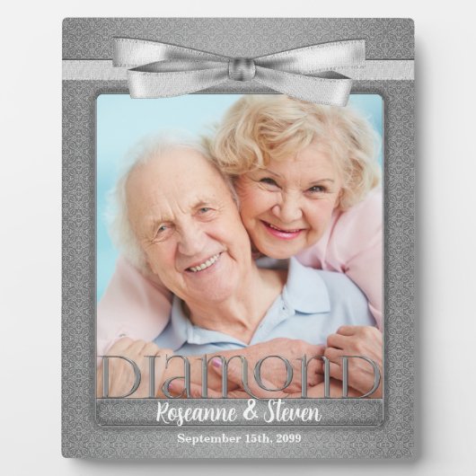 8 x 10 Diamond 60. Hochzeitsszenario-Foto Fotoplatte (Vorderseite)