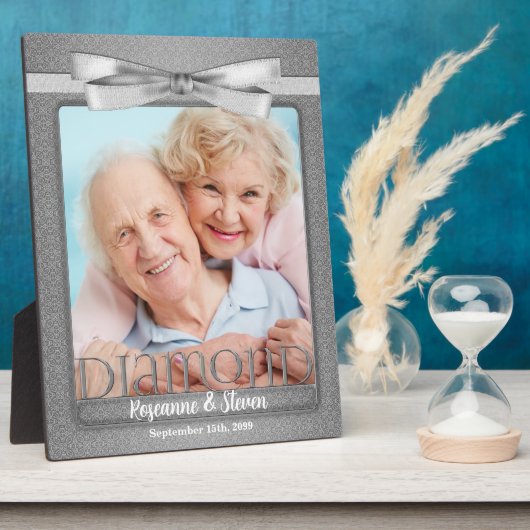 8 x 10 Diamond 60. Hochzeitsszenario-Foto Fotoplatte (Seite)