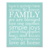 8 x 10 Familienhochzeit Word Art Collage House Reg Fotodruck (Vorne)