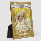 8 x 10 Golden 50. Wedding Anniversary Foto Frame Fotoplatte (Seite)