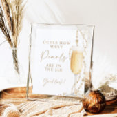 8 x 10" Perlen und Prosecco schätzen, wie viel Spi Poster