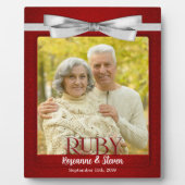 8 x 10 Ruby 40th Wedding Anniversary Foto Fotoplatte (Vorderseite)