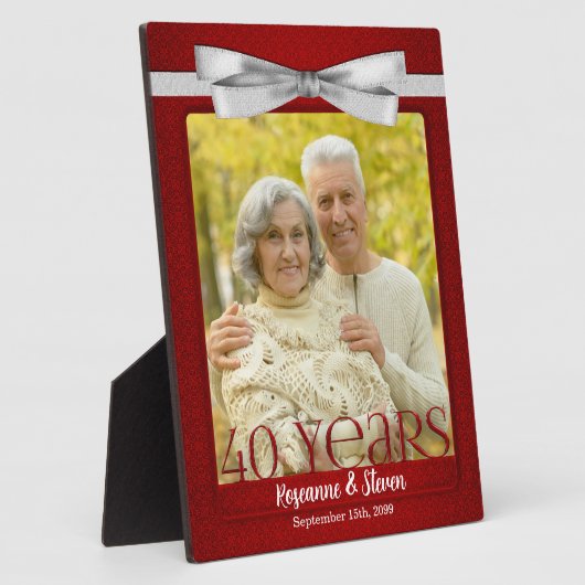 8 x 10 Ruby 40th Wedding Anniversary Foto Fotoplatte (Seite)