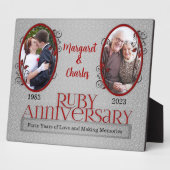 8 x 10 Ruby 40th Wedding Anniversary Foto Fotoplatte (Seite)