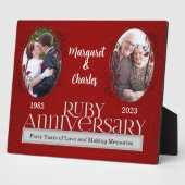 8 x 10 Ruby 40th Wedding Anniversary Foto Fotoplatte (Seite)