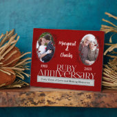 8 x 10 Ruby 40th Wedding Anniversary Foto Fotoplatte (Seite)
