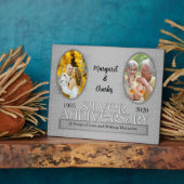 8 x 10 Silber 25. Hochzeitstag Foto Fotoplatte (Seite)