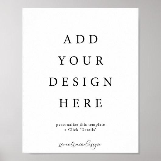 8 x 10" Vertikal/Portrait-Poster-Zeichen Poster (Vorne)