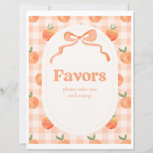 8 x 10 Zoll Pfirsichfavors Zeichen (Vorderseite)