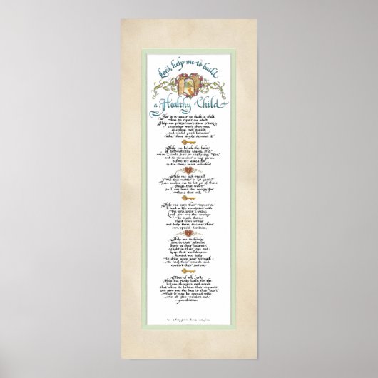 8 x 20 Aufbau eines gesunden Kindes, Pergament Aqu Poster (Vorne)