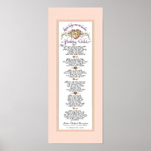 8 x 20 Aufbau eines gesunden Kindes, Pergament Aqu Poster (Vorne)