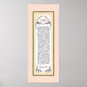 8 x 20 Für eine beständige Liebe Rosen-Goldblatt Poster