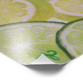 8 x 8" Foto Print - Zitronen und Limone Scheiben (Ecke)