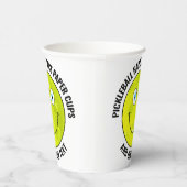 8 x Custom Pickleball Party BLAU EYES Happy Face Pappbecher (Rechts)