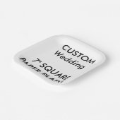 8 x Custom Wedding Square Paper Teller 7 Zoll (Gewinkelt)