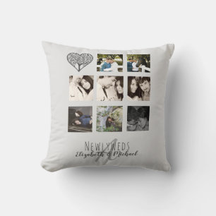 8 x FOTO COLLAGE Neuerdings Personalisierte WEDD Kissen