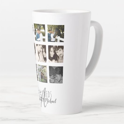 8 x FOTO COLLAGE Neuerdings Personalisierte WEDD Milchtasse (Rechte Ecke)