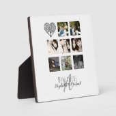 8 x PHOTO COLLAGE Newlyweds Personalized WEDDING Fotoplatte (Vorderseite)