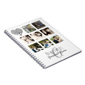 8 x PHOTO COLLAGE Newlyweds Personalized WEDDING Notizblock (Rechte Seite)