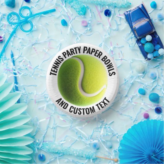 8 x Tennis Ball Personalisierte Papiertücher Pappteller (Party)