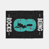 8 Year Old Rock Climbing 8th Birthday Child Climbe Fleecedecke (Vorderseite (Horizontal))