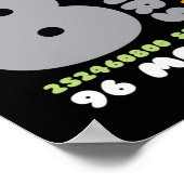 8 Years Birthday Gift Girl Boy Party Poster (Ecke)