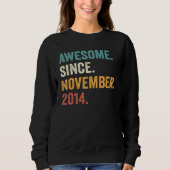 8 Years Old 8th Bday Boy Awesome Since November 2 Sweatshirt (Vorderseite)