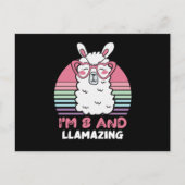 8 Years Old Bday Llamazing 8th Birthday Llama Postkarte (Vorderseite)