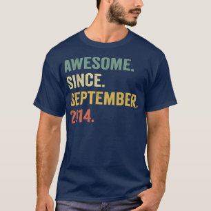 8 Years Old Ohrs 8th Birthday Awesome Since Septe T-Shirt