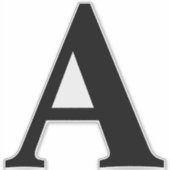 8-Zoll-Aufkleber für Alphabet-Buchstaben Aufkleber (Vorderseite)