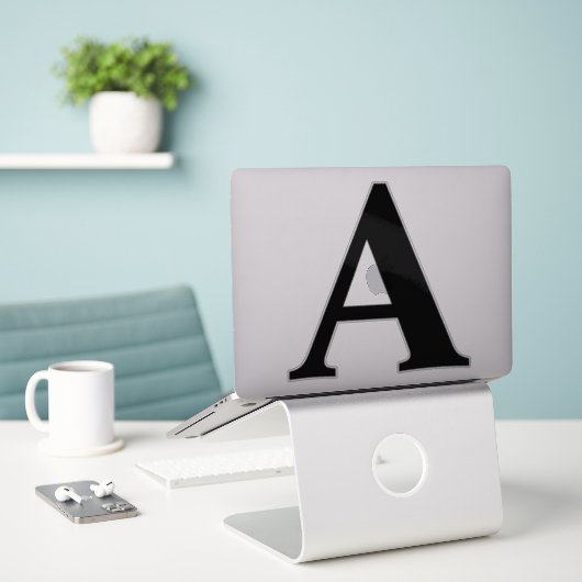 8-Zoll-Aufkleber für Alphabet-Buchstaben Aufkleber (Laptop auf Schreibtisch)