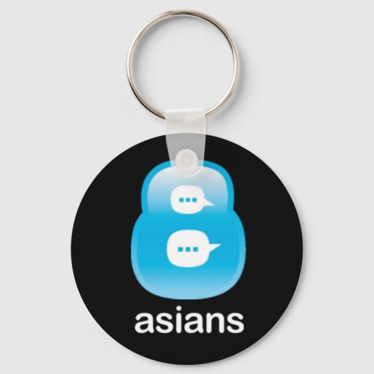 8Asiatischer Schwarzer Schlüsselanhänger (Vorderseite)